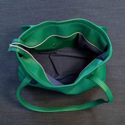 Sac cabas vert ouverture M
