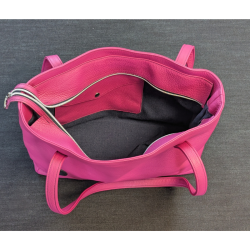 Sac cabas rose ouverture M