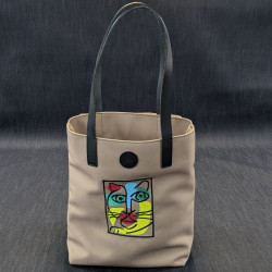 Tote bag Ocre chat