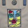 Tote bag Ocre chat