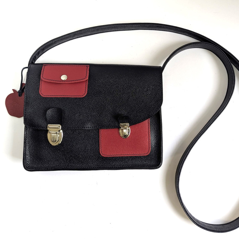 Marine Pochette Rouge grainé