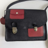 Marine Pochette Rouge grainé
