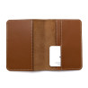 Porte passeport caramel vache ouvert