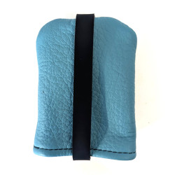 Etui porte clé turquoise dos