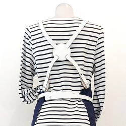 Tablier Cuir Blanc dos