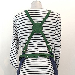 Tablier vert jardin dos