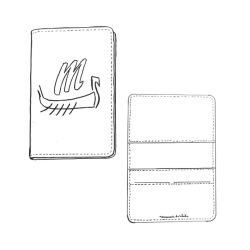 Porte passeport dessin grand logo