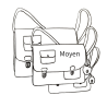 Sac a main décalé dessin taille moyen
