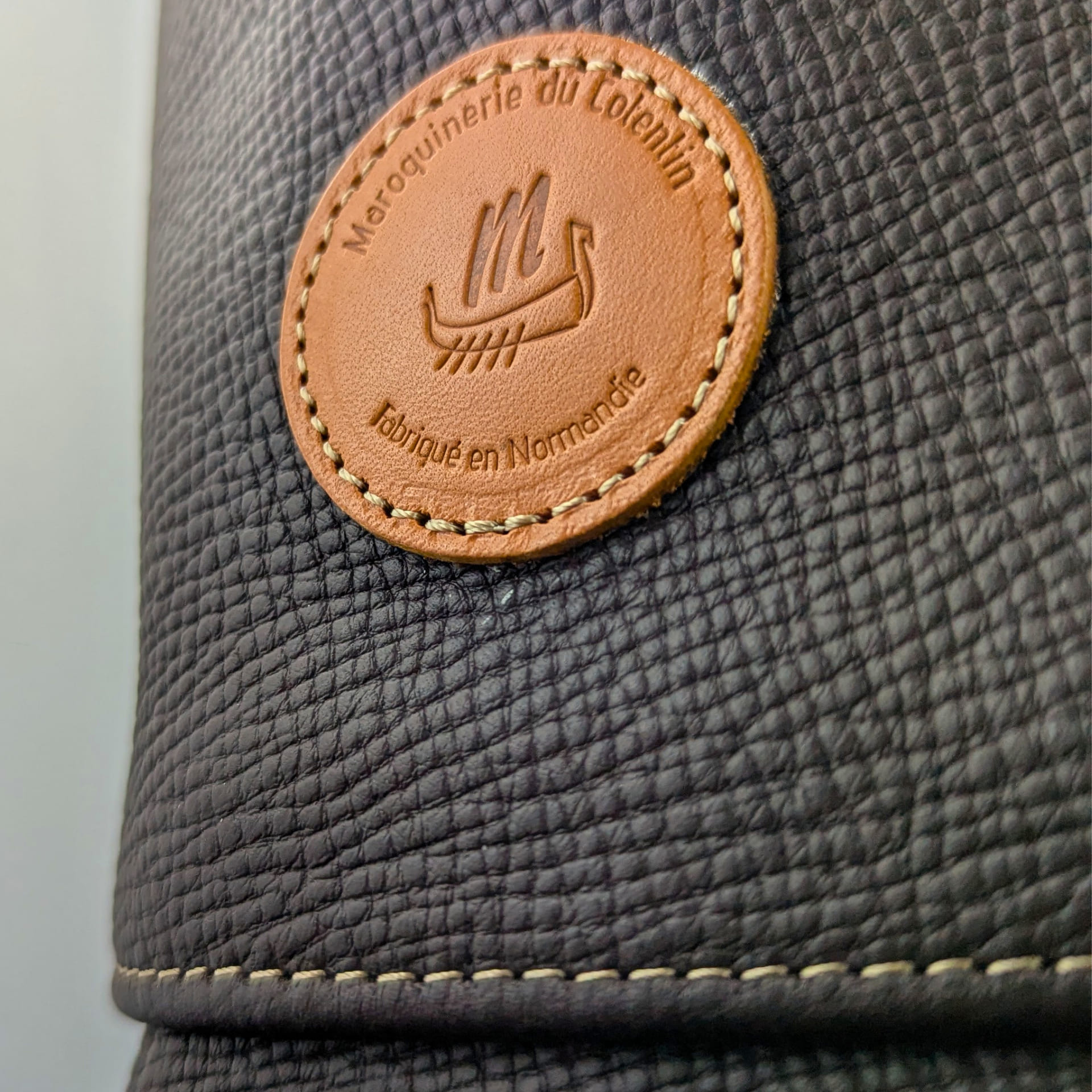 Détail couture du sac cabas
